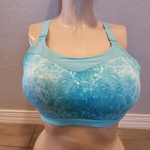 On Point Incredible By Victoria's Secret Sports Bra 34DDD Blue Wireless Lined